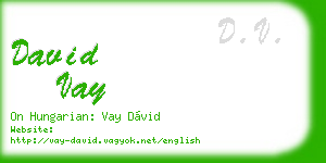 david vay business card